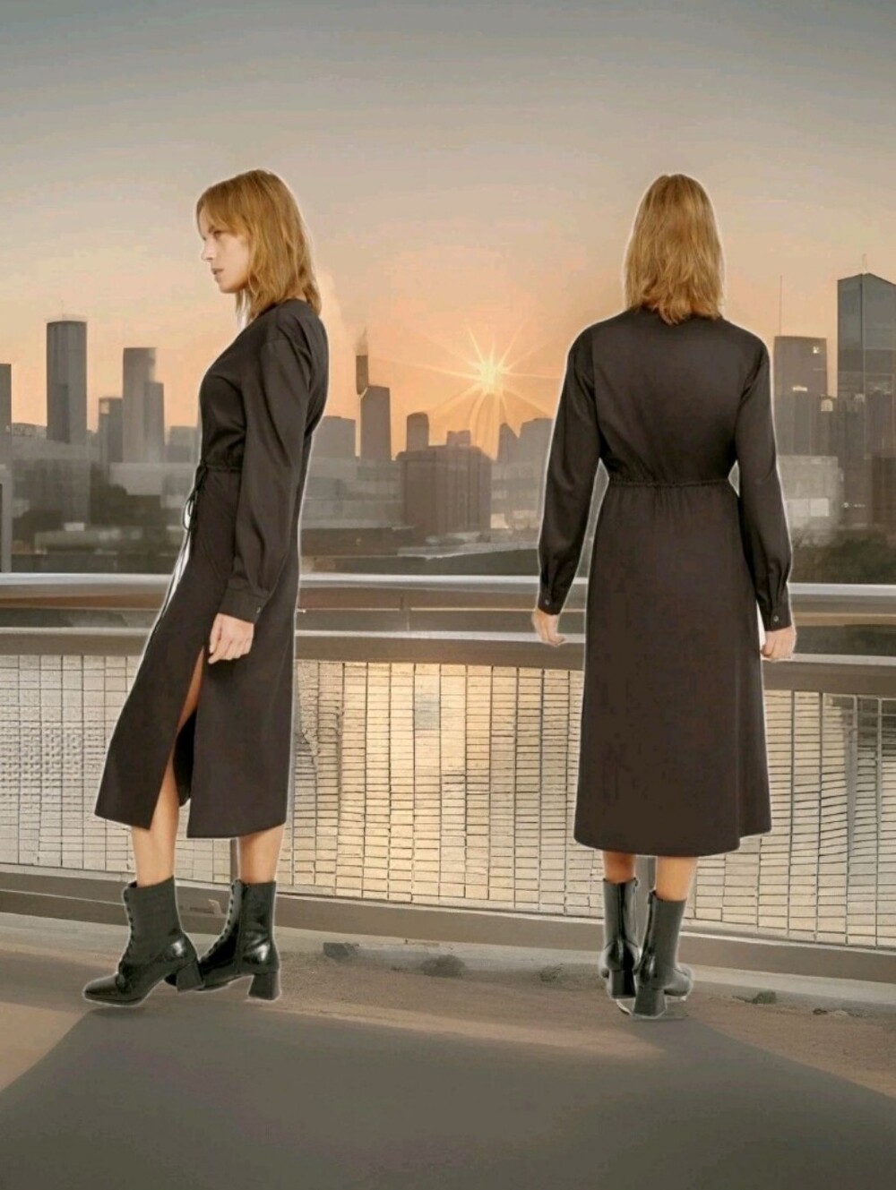 HARSHMAN: LOS ANGELES: $320: BELINDA: DRESS: BLACK: SIZE: MEDIUM: BRAND NEW